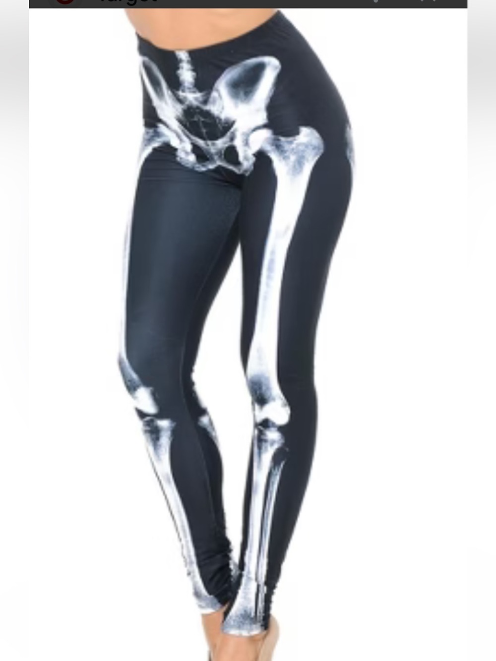 X-ray Black Skeleton Bone LEGS Pants Plus Size Women Halloween Costume Leggings